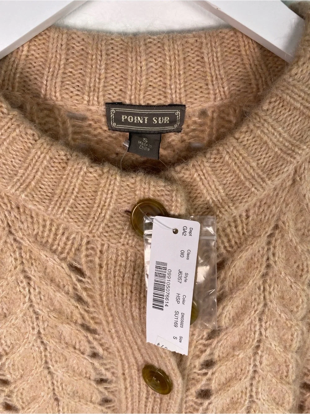 NWT Soft Cable-Knit Button Cardigan - blush pink - Picture 2 of 6